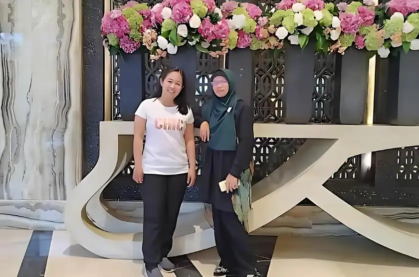 foto bareng Triani Retno